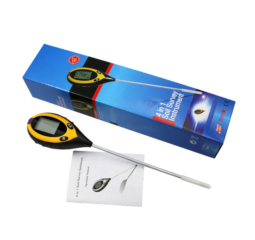 4 in 1 LCD Digital Soil Tester PH Water Moisture Temperature Sunlight Plant Test
