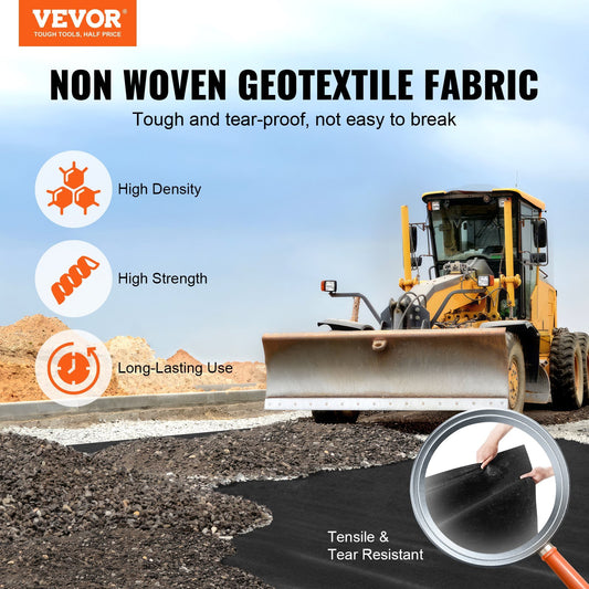 VEVOR 15x20' Heavy Duty Landscape Fabric - 4oz Non-Woven Weed Barrier