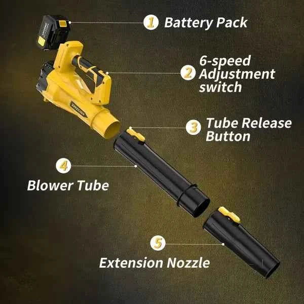 Cordless Leaf Blower, 580 CFM, 160 MPH with 4.0Ah Battery