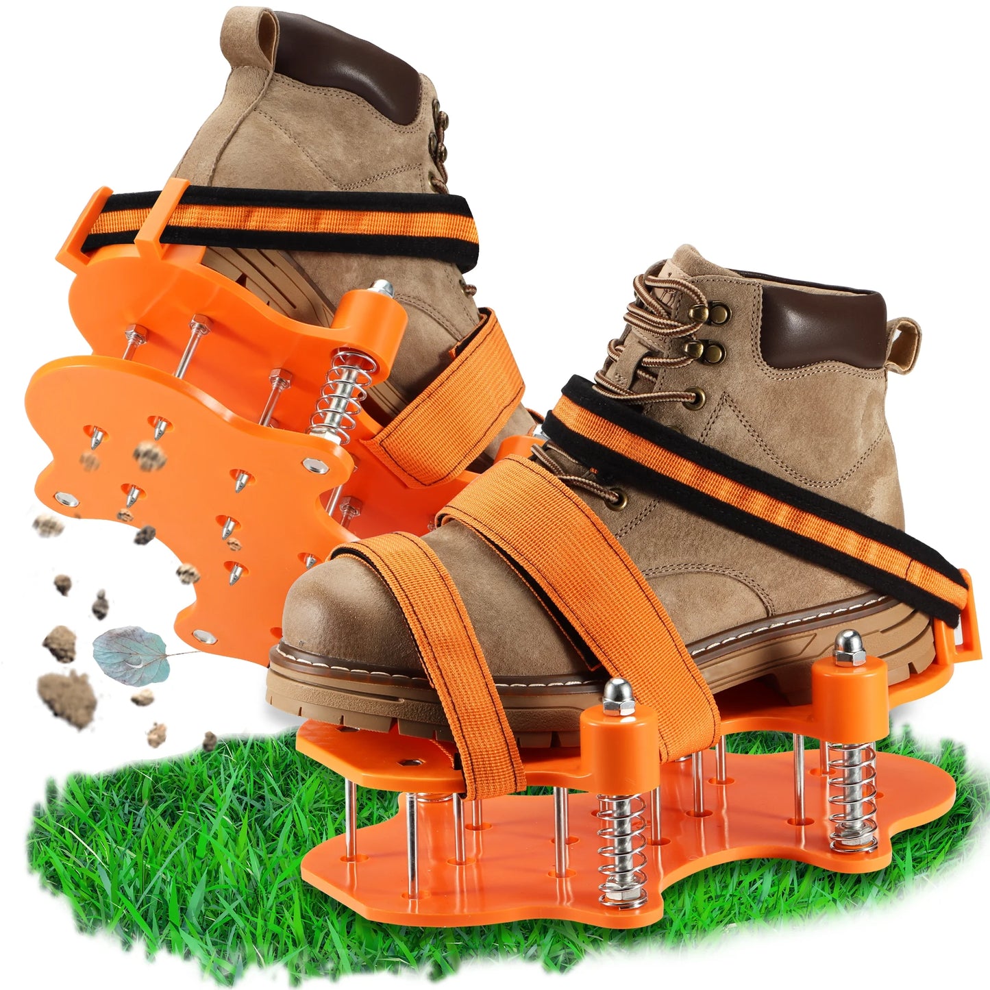 Lawn Aerator Shoes Garden Lawn Shoes with Spikes Black