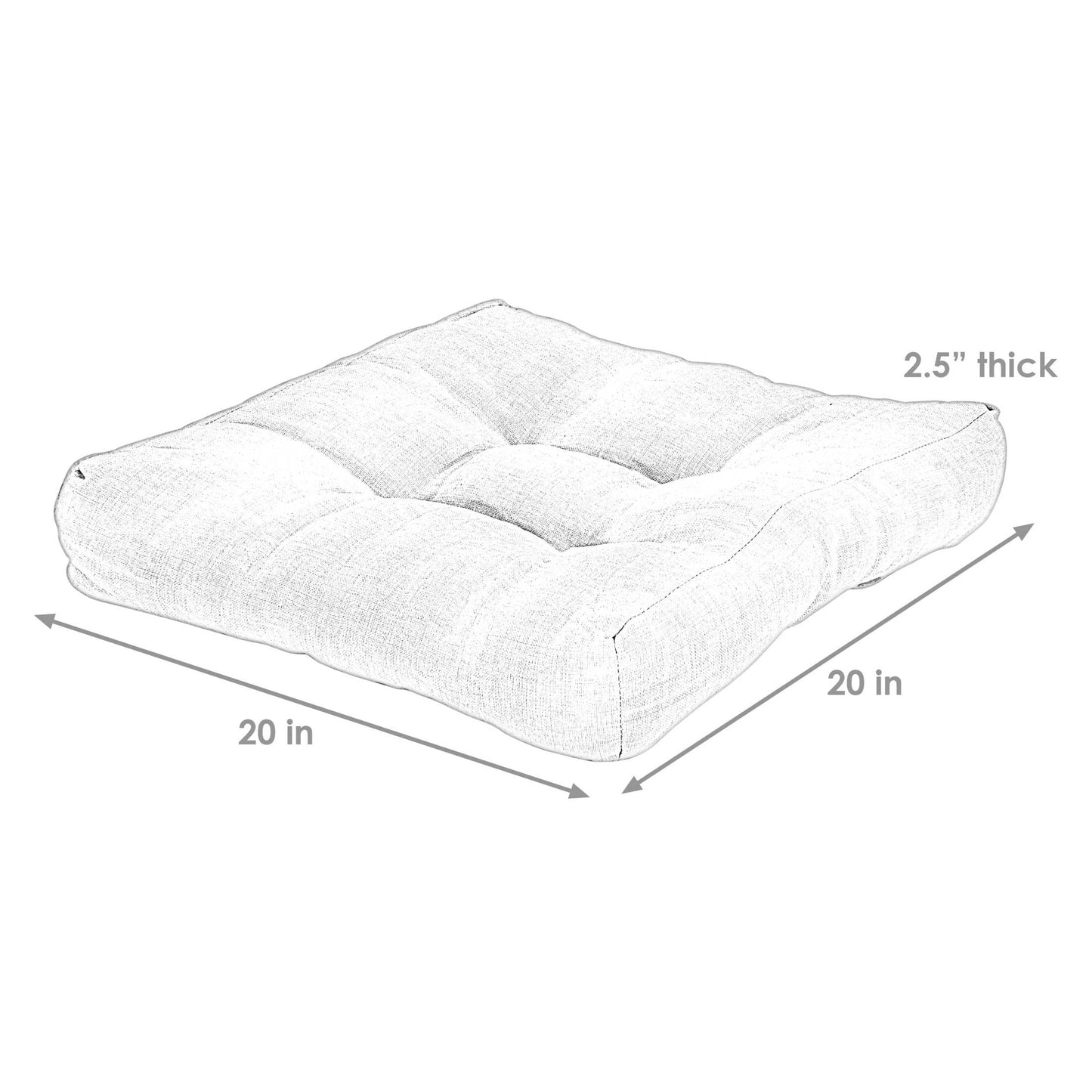 20" X 20" Modern Jazz Square Seat Cushion Set, 2 Count