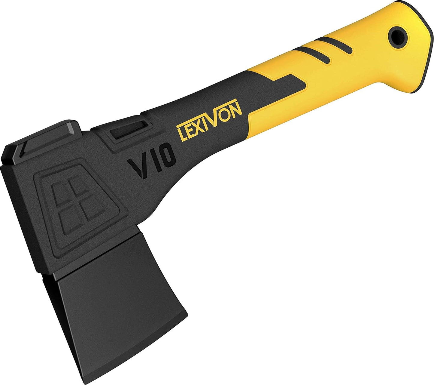 V9 Camping Hatchet, 9-Inch Axe | Ergonomic Grip, Lightweight Fiber-Glass Composite Handle | Protective Carrying Sheath Included (LX-V9)