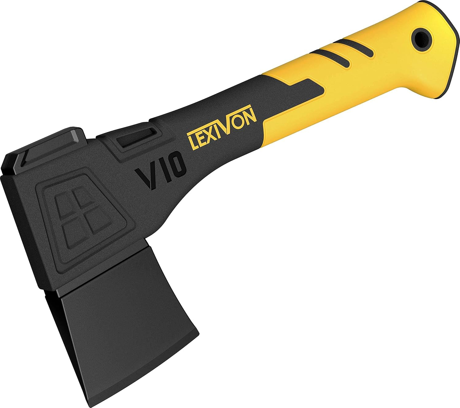 V9 Camping Hatchet, 9-Inch Axe | Ergonomic Grip, Lightweight Fiber-Glass Composite Handle | Protective Carrying Sheath Included (LX-V9)