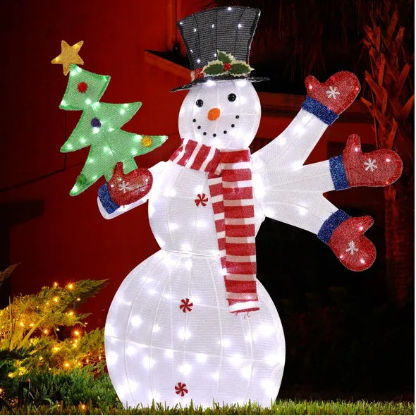 LED Lighted Snowman Christmas Decoration - 170 Lights Outdoor Yard Display