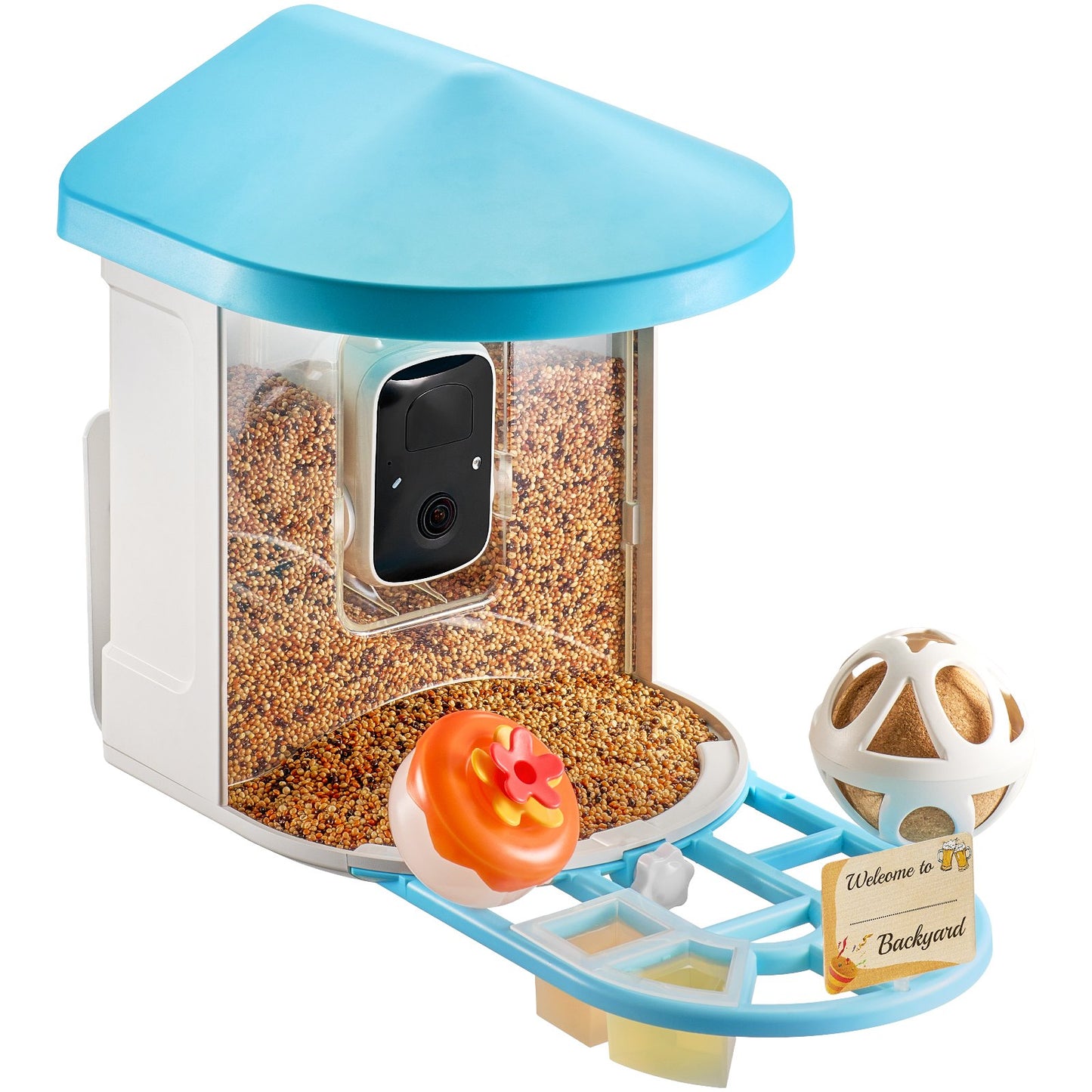 VEVOR Smart Bird Feeder with 2K HD Camera & AI Species Identification