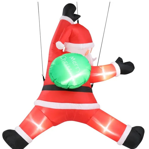 4.9 FT Christmas Inflatable Santa Decoration with LED Lights for Outdoor Yard Decor