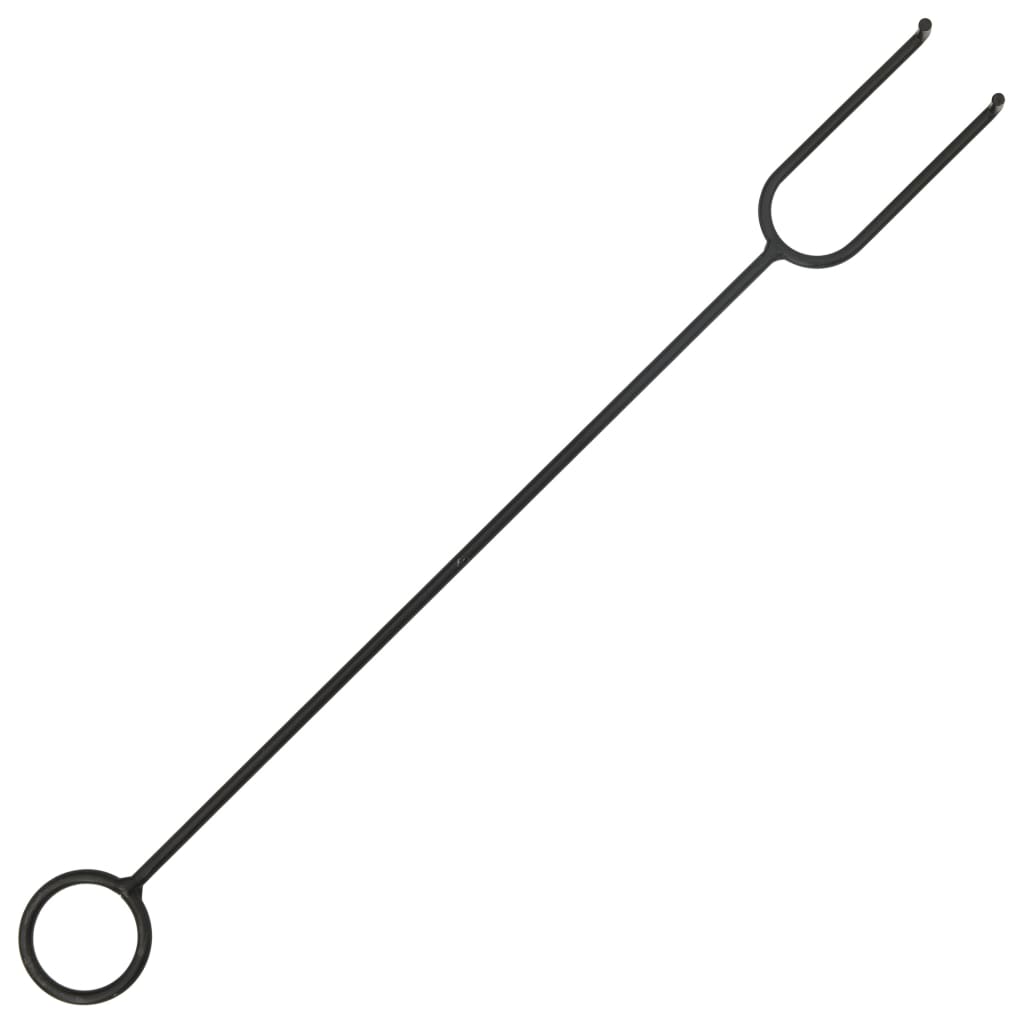 Fire Pit with Poker & Spark Screen - 79x79cm Steel Outdoor Fire Bowl