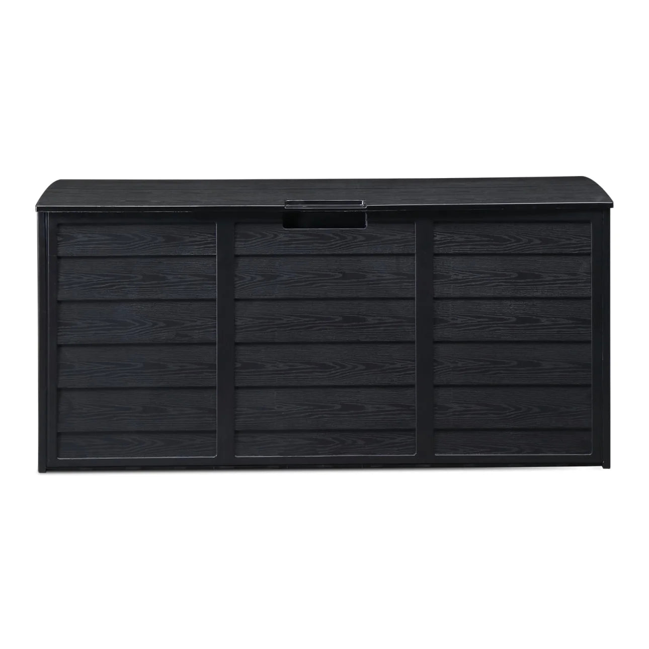 75 Gallon Plastic Yard Storage Box with 2 Wheels & Lockable Seat, Outdoor Storage Deck Box Chest for Backyard, Porch, Patio, Garden, All-Weather Storage Container for Tools, Toys, Brown