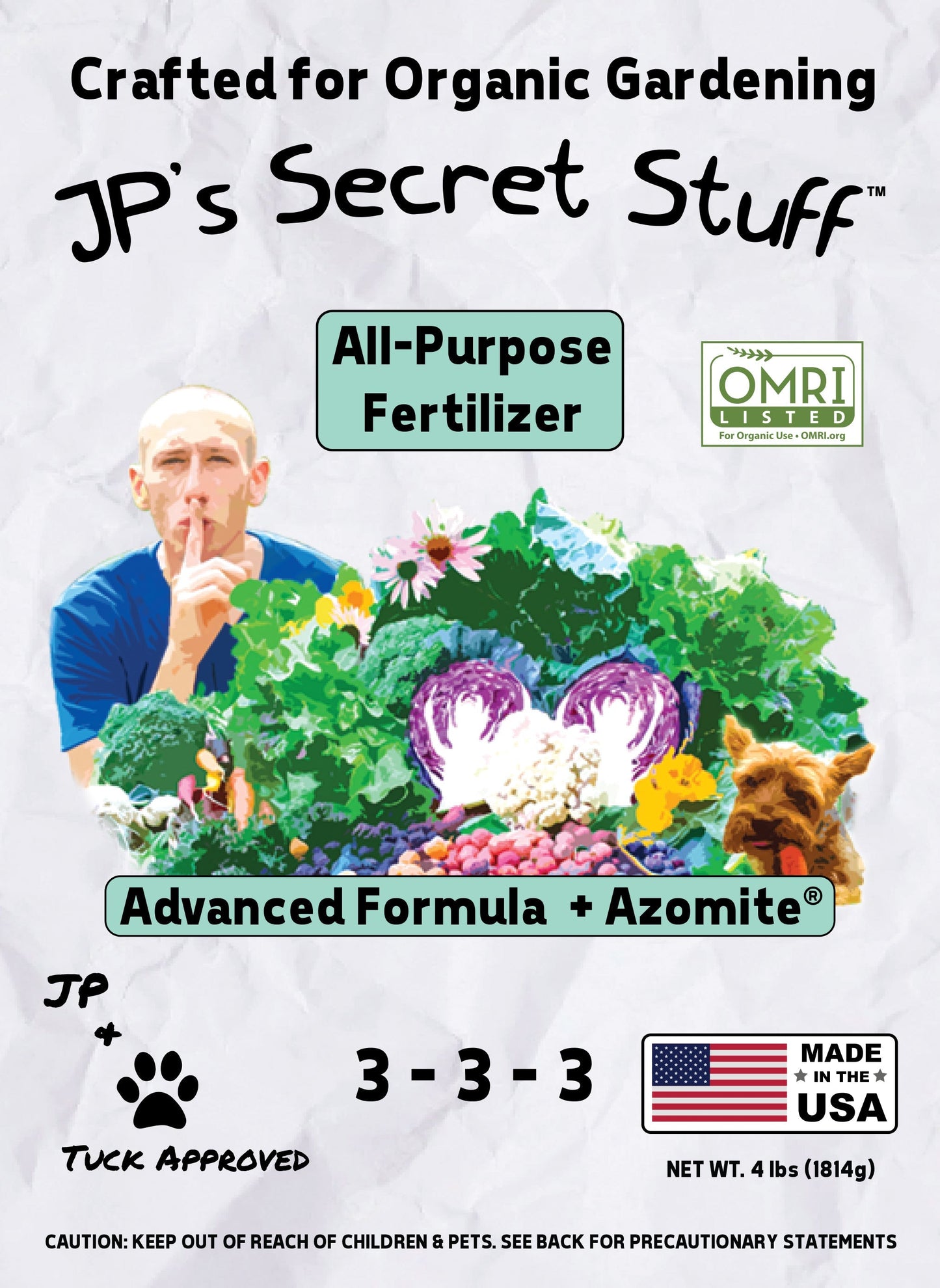 JP's Secret Stuff All-Purpose Organic Fertilizer (3-3-3) — OMRI Listed